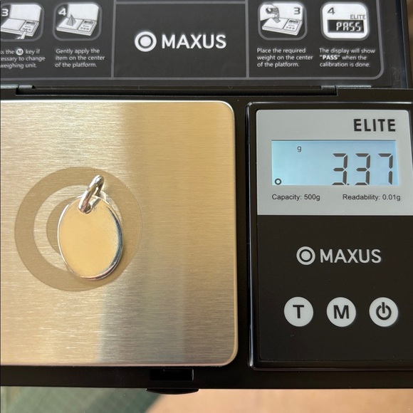 Sterling Silver Oval Engravable Pendant on Heavy Gauge Loop NWT‎ (One) - Picture 4 of 4